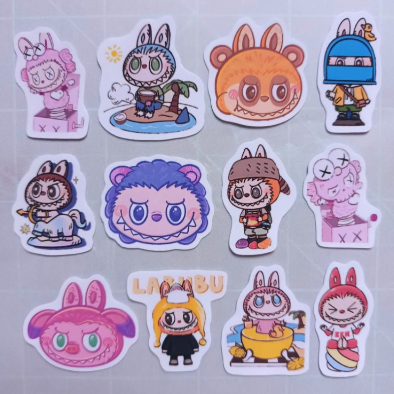 

Stiker Labubu 12 pcs for Planner/ Scrapbook/ BuJo/ Journal/ DIY