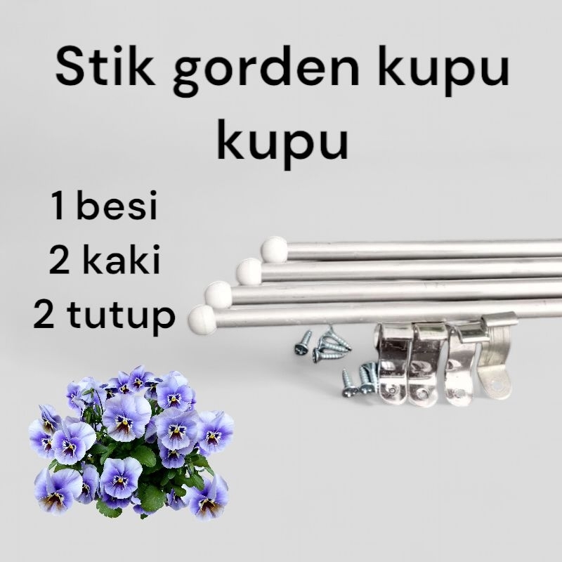 Stik gorden kupu kupu minimalis/batang gorden kolong dapur