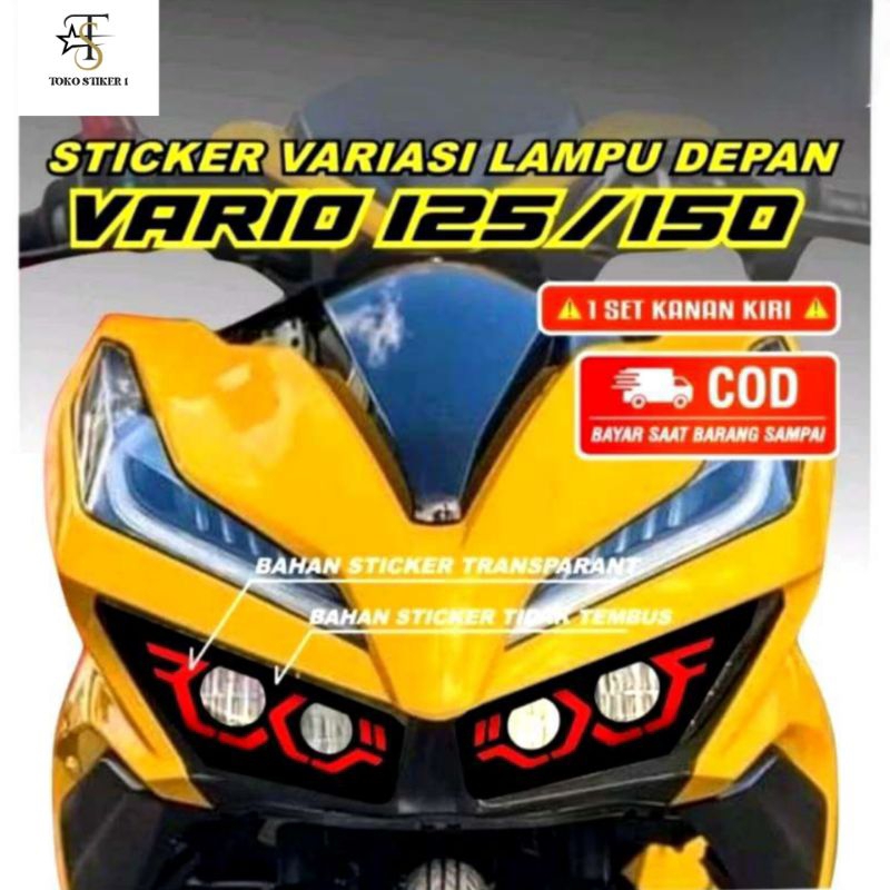 stiker variasi angle lampu depan vario 125/150new(satupasang)