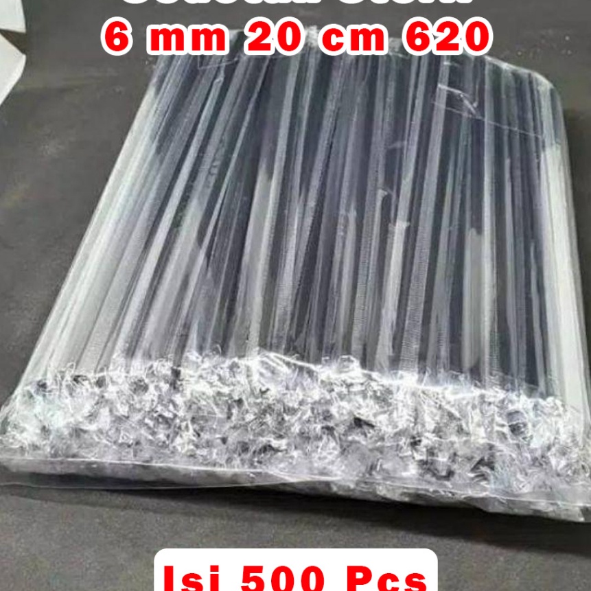 Sale Sedotan plastik steril  sedotan plastik hitam  sedotan plastik 62 lancip 6mm panjang 2cm Isi pc
