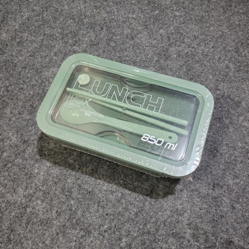 KKV Rectangle Lunch Box - Kotak Makan - Green 850ml - FOOD Container - Container