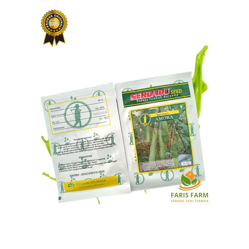 Benih Bibit Sayur Terong Hijau Panjang AMORA 5gr -Terong super Tahan Virus