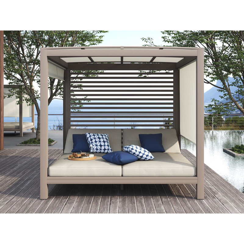 Daybed Outdoor Jati Minimalis Daybed Taman Pergola Jati Minimalis