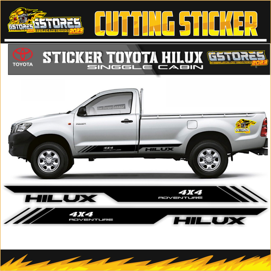 sticker hilux singgle cabin sticker toyota hilux 4x4 GSTORES