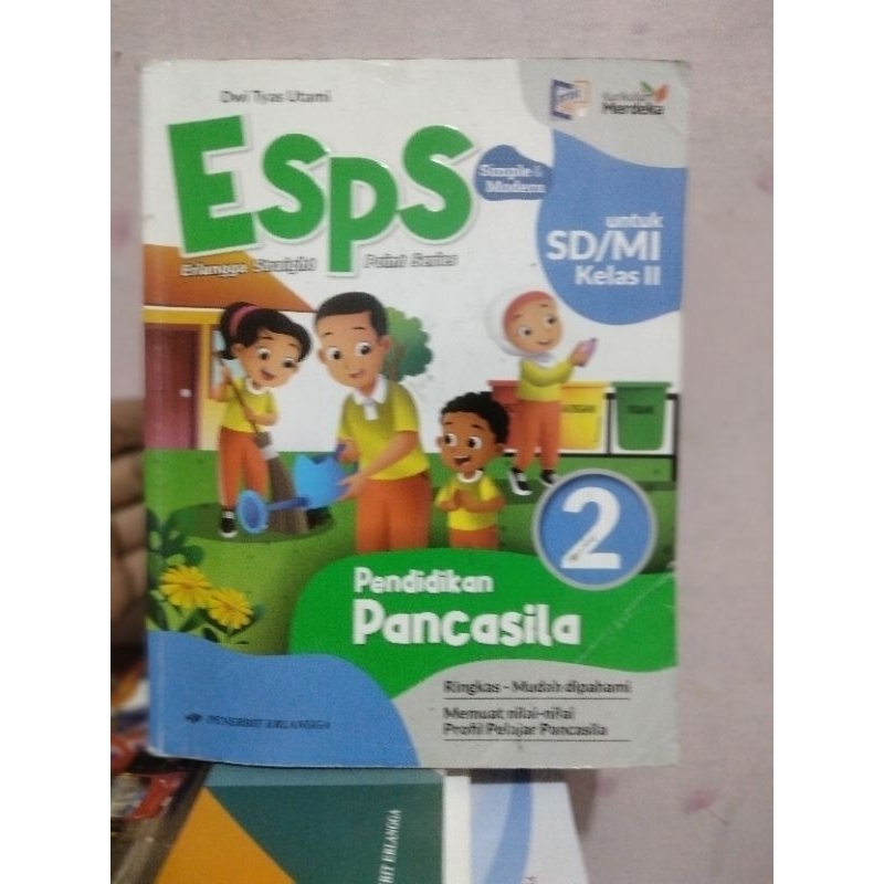 buku esps ppkn kelas 2/II sd mi erlangga kurikulum merdeka