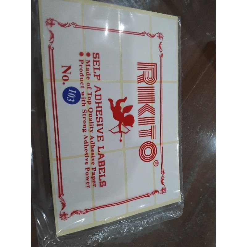 

label harga no 103 /stiker nama