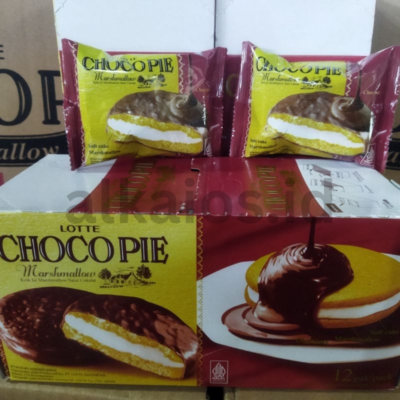 

LOTTE CHOCOPIE MARSHMALLOW - 1 BOX ISI 12 PCS