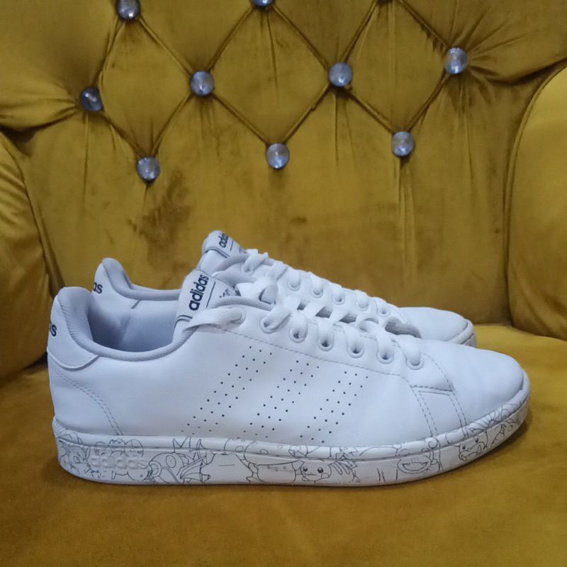 Sepatu Adidas Pokemon x Advantage Cloud White limited edition