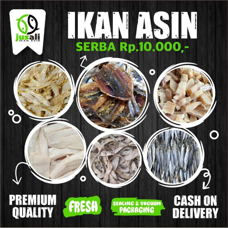 

[COD] IKAN ASIN TERMURAH [SERBA 10.000 - MINIMAL 4 PCS] LAYANG - PAHAT TAWAR - TONGKOL REBUS.