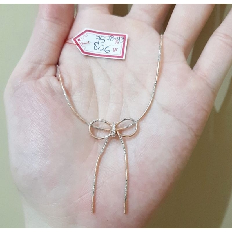 Kalung emas 75 pita rose