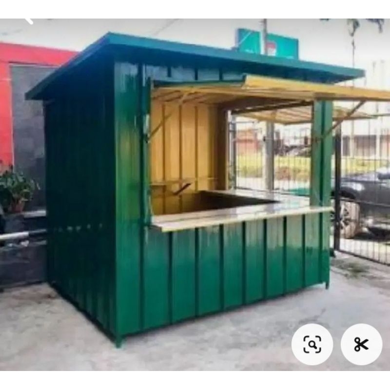 Booth container gerobag jualan 2mx2m tinggi 2m