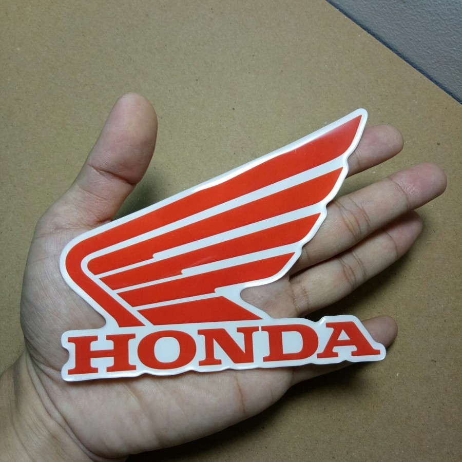 Stiker timbul logo honda sayap besar