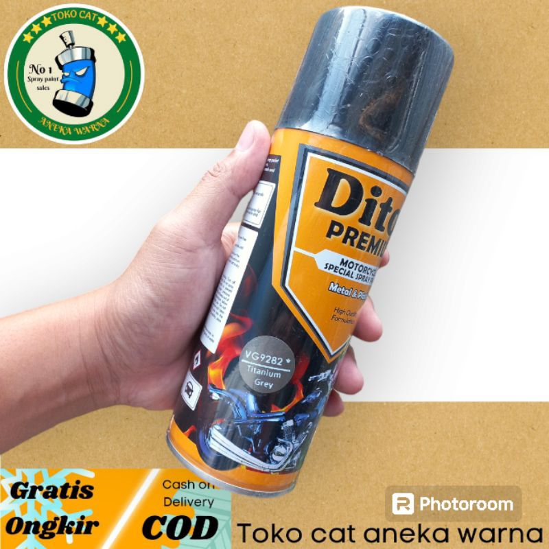 DITON PREMIUM TITANIUM GREY VG 9282 400ml PILOX PILOK CAT SEMPROT SPRAY PAINT