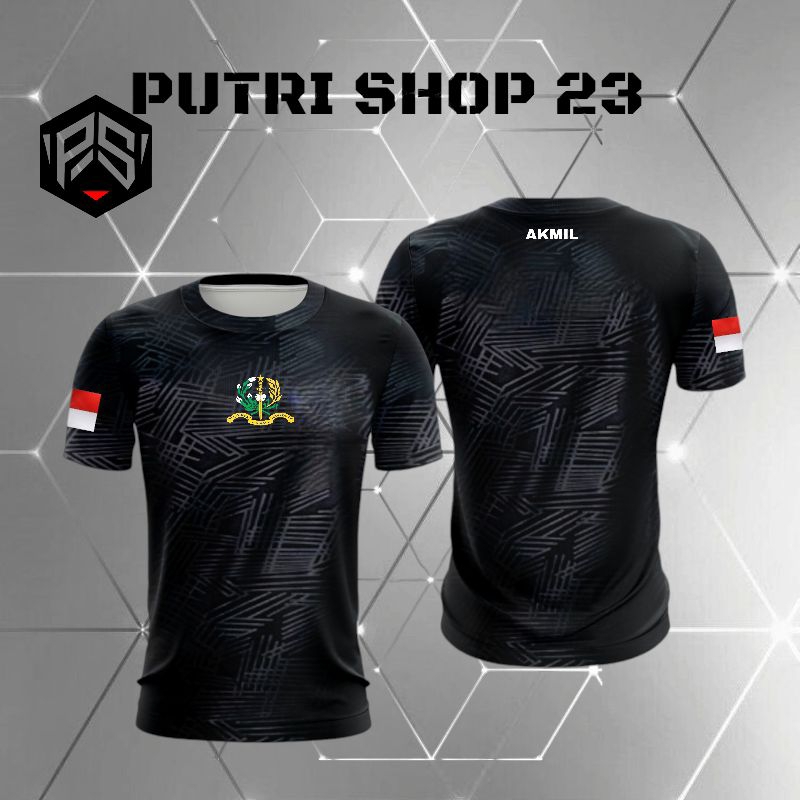 KAOS TNI AKMIL T-SHIRT ARMY GROSIR BAJU LENGAN PENDEK MOTIF TERBARU RUUNING