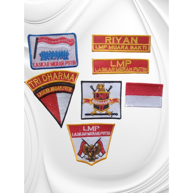 Atribut lmp terbaru plus nama sendiri.atribut laskar merah putih. bisa rekues nama