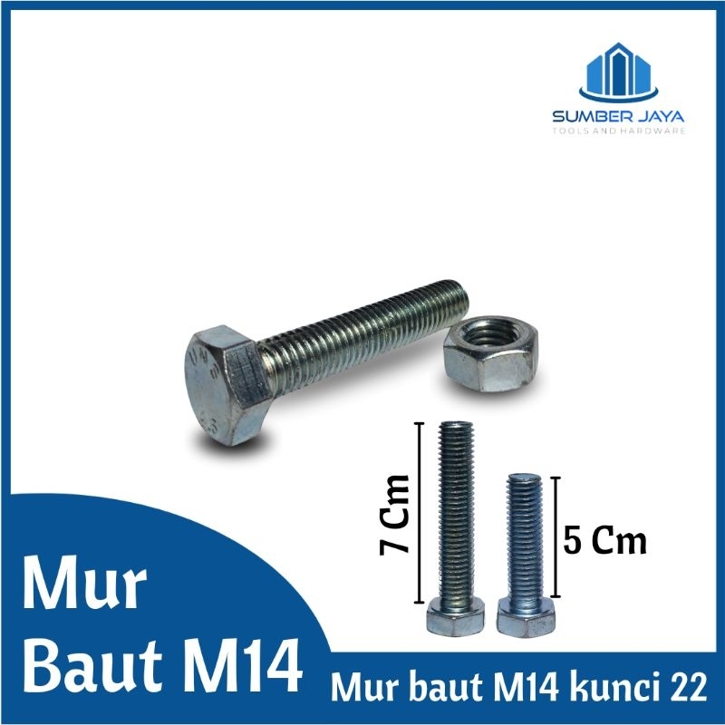 Mur baut M14 kunci 22