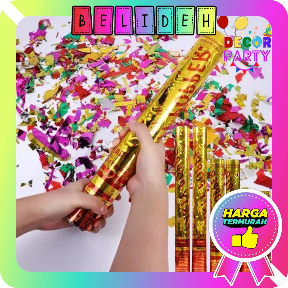 ☛BELIDEH☚ Popper Party Ulang Tahun Confetti Pesta Pernikahan Petasan Pesta Semburan Kertas Warna War