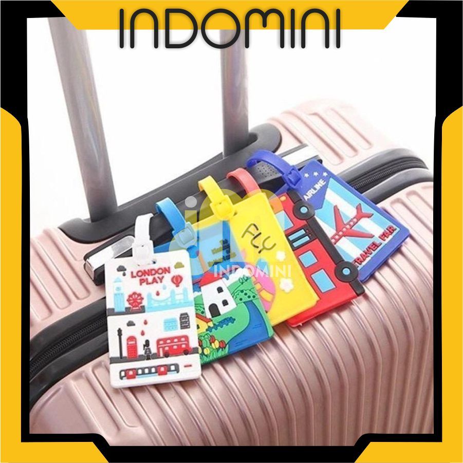 

INDOMINI Name Tag Gantungan Koper Motif Lucu Bahan Silikon Luggage Tag Cartoon ID Address Travel Penanda Koper Motif Kartun Name Tag Penanda Koper Aksesoris Travel Aesthetic R1133