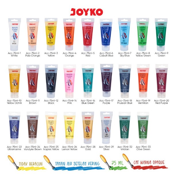 

Cat Akrilik Acrylic Color Joyko ACC-75ML