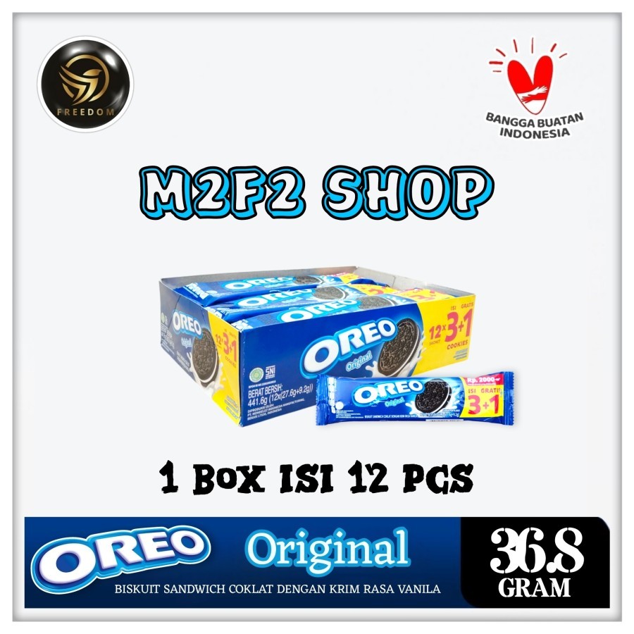 

Biskuit Oreo Sandwich Original Vanilla Creme | Krim Vanila - 36,8 gr (Kemasan 1 Pack)