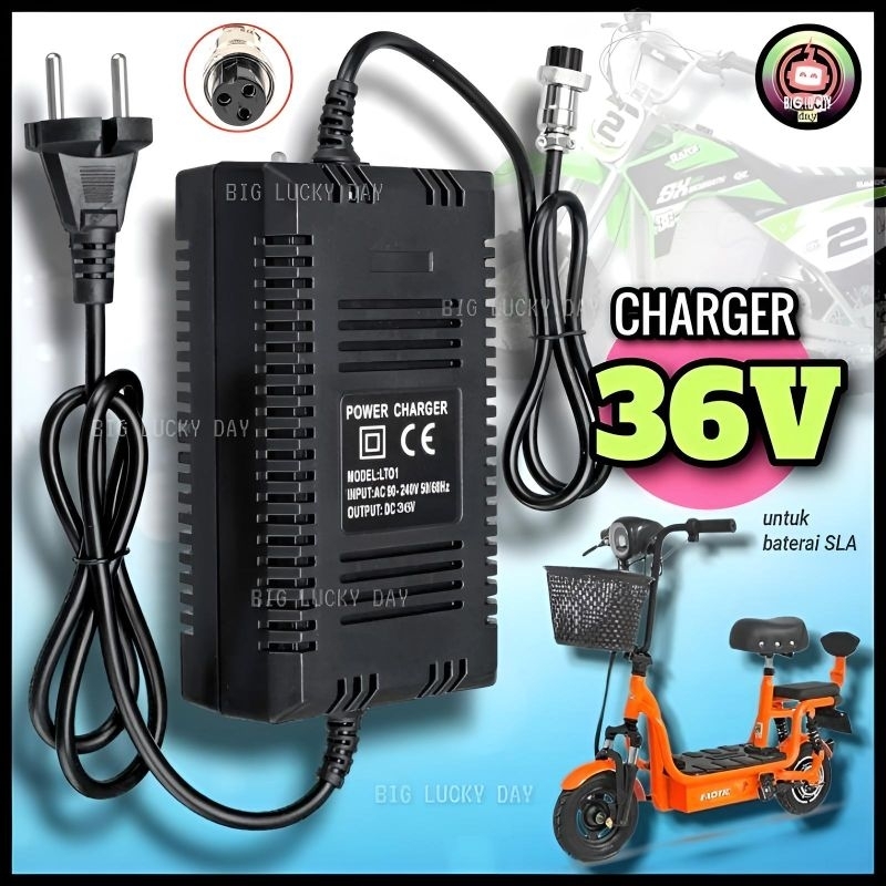 CHARGER 36V SEPEDA LISTRIK EXOTIC ET HB 320 SCOOTER LISTRIK MINI TRAIL ATV ELEKTRIK SKUTER 36VOLT 1.