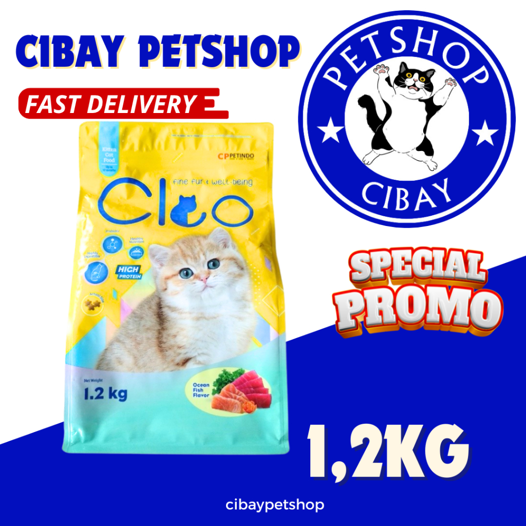 CLEO OCEAN FISH KITTEN 1.2kg makanan kucing CLEO kitten