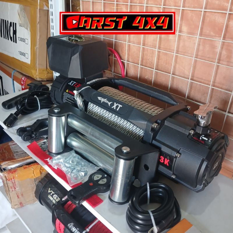 WINCH SHARK XT  13000LBS 6TON TALI SELING BAJA 10*30 METER TALI DEREK MOBIL OFFROAD DAN TOWING