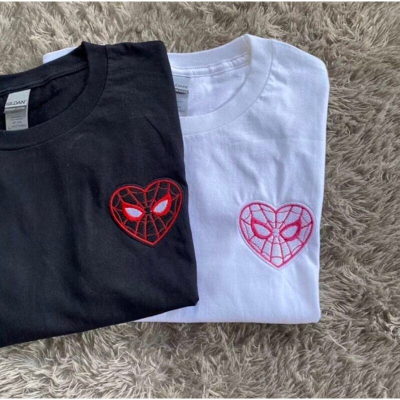 HANNYSTORE Kaos Couple Spiderman Baju Couple Pasangan Spiderman & Spidergwen Tshirt Premium Free Sti