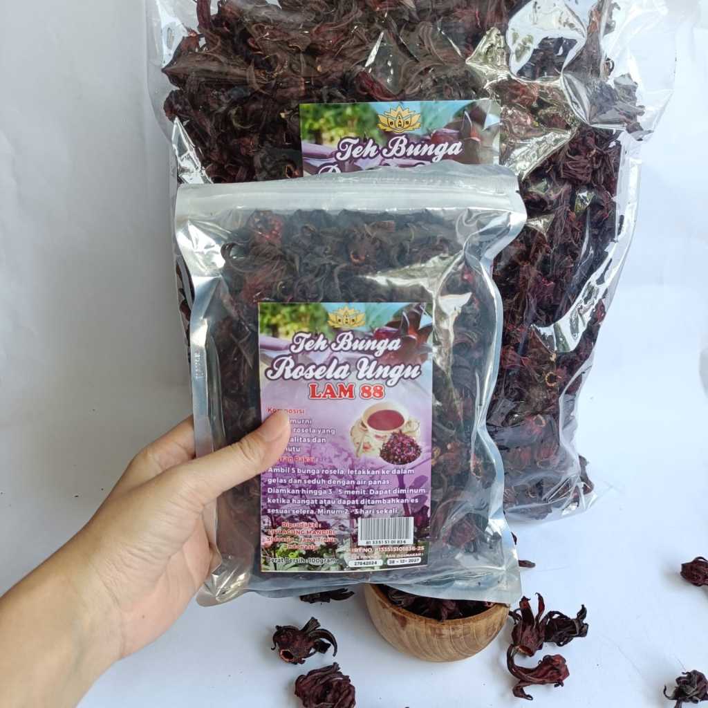

TEH BUNGA ROSELLA UNGU - KEMASAN 100GR