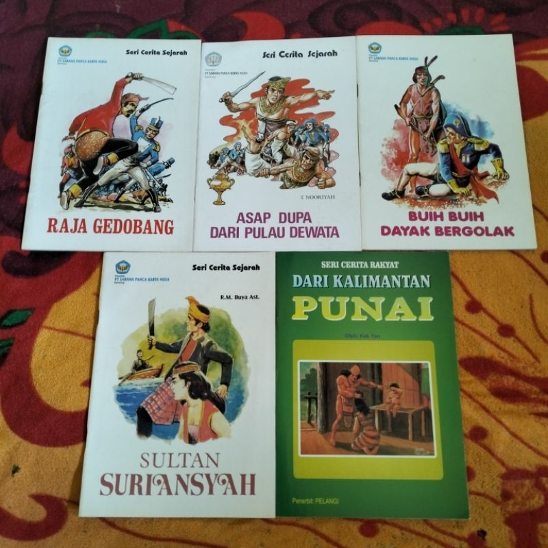 ORIGINAL BUKU CERITA ANAK DAN CERPEN RAJA GEDOBANG ASAP DUPA DARI PULAU DEWATA BUIH BUIH DAYAK BERGO