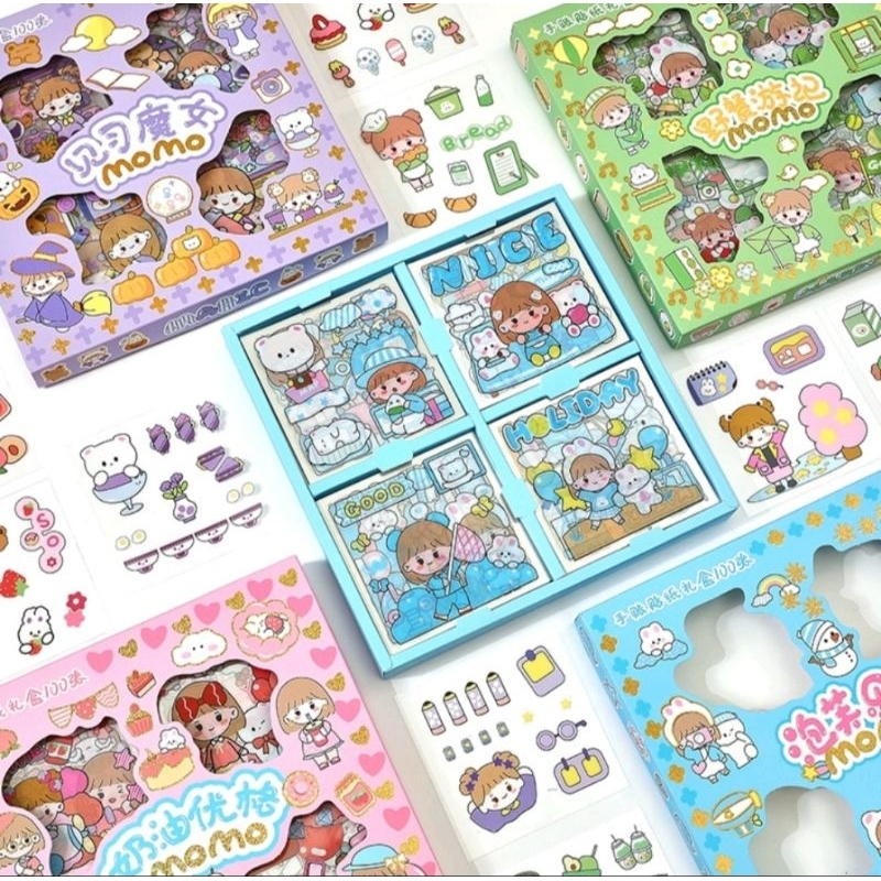 

Sticker Animasi Kartun Korea Lucu 100 Lembar Anti Air Dekorasi DIY