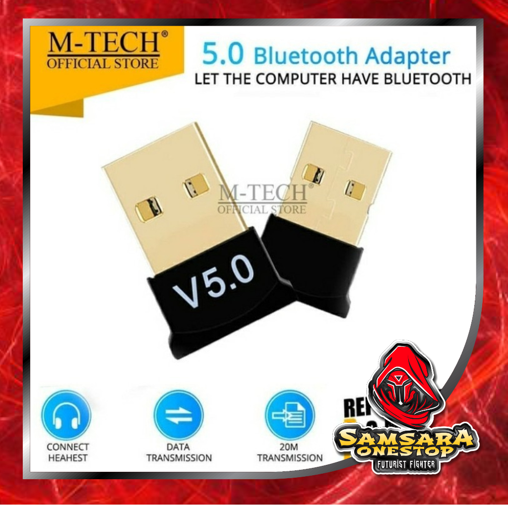 M-Tech USB Dongle Bluetooth 5.0 Nano - USB Bluetooth Dongle Versi 5.0 Adapter