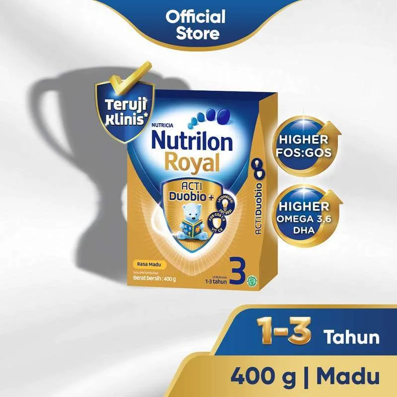 nutrilon royal 3 madu susu pertumbuhan bubuk 400gr