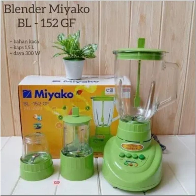 MIYAKO BL-152 GF Blender Miyako Kaca  3 in 1 1,5 Liter Gelas BL 152 GF 152GF BL152GF