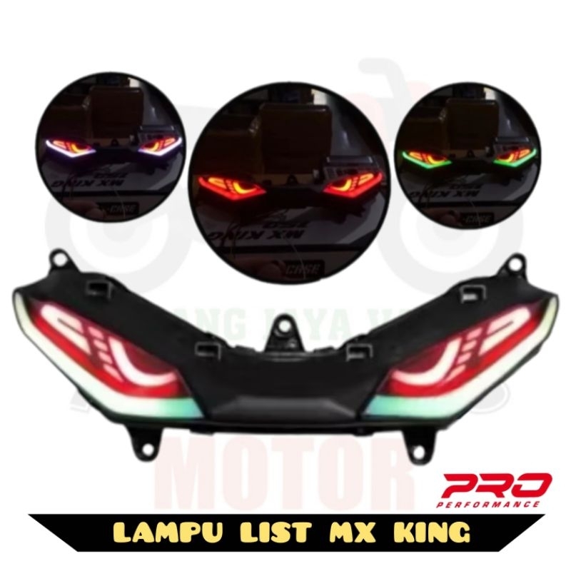 LAMPU ALIS LED MX KING COVER LIST DEPAN MATA GABAN