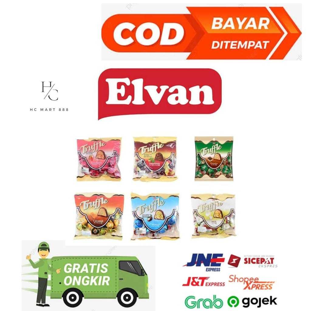 

Elvan Truffle Chocolate 115g Coklat Truffle Turki Halal Coklat Renyah dan Krim 115gr