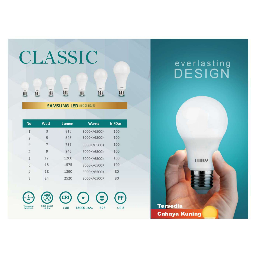 Lampu LED LUBY CLASSIC 30W 40W 50W