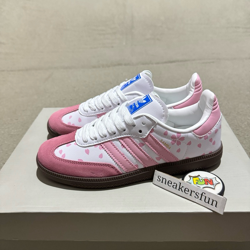 ADIDAS SAMBA WHITE PINK FLORAL PREMIUM ORIGINAL