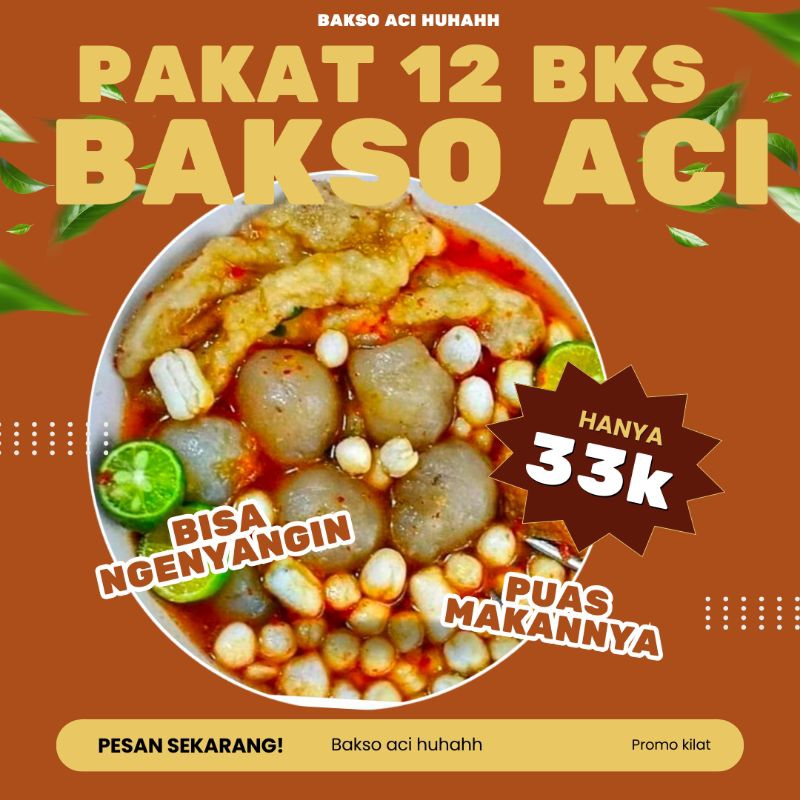 

PAKET BAKSO ACI HUHAHH ISI 12 BKS/ Promo bakso aci 12 bks