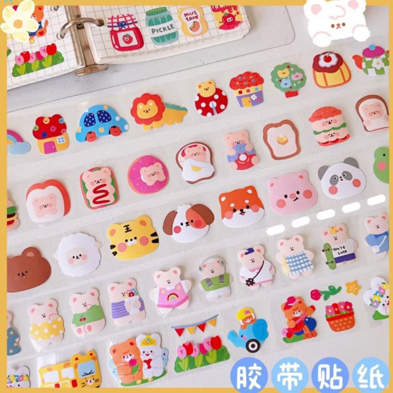 

10/11/13pcs cute sticker, animal sticker, cute cat sticker, cute bear sticker