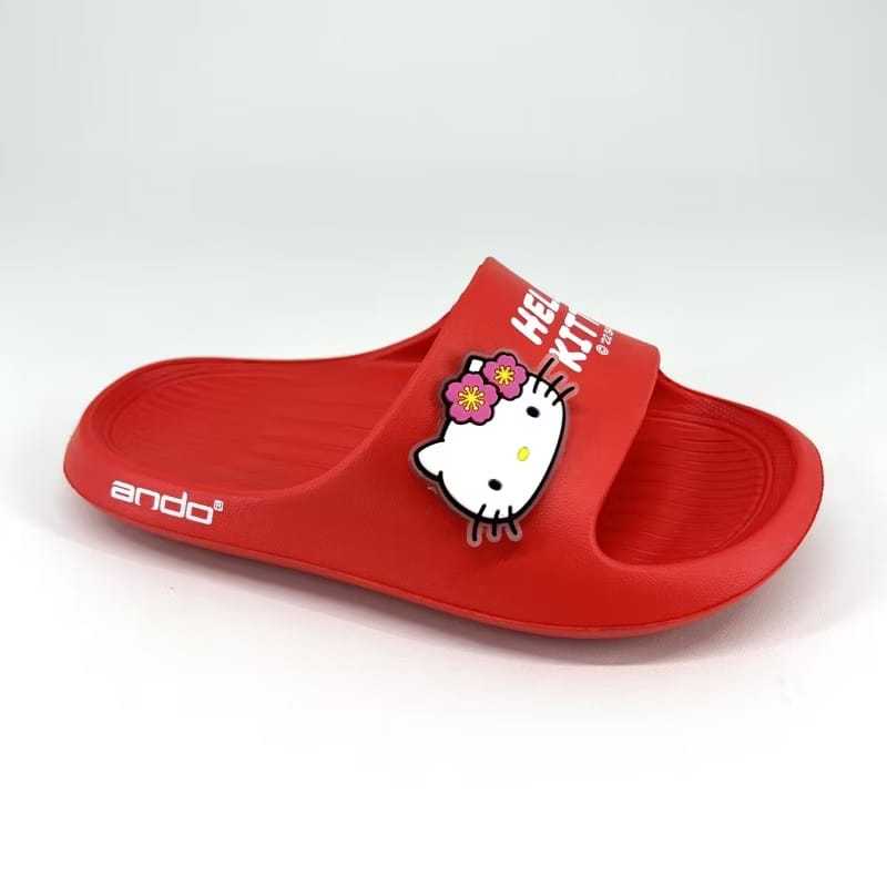 Ando Hello Kitty Original HK Slide 01 Sandal Pylon Anak Premium Sendal Slop Caracter Ando Original