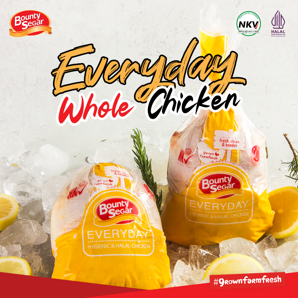

Ayam Utuh Premium Beku/Frozen Bobot 500-600 Bounty Segar