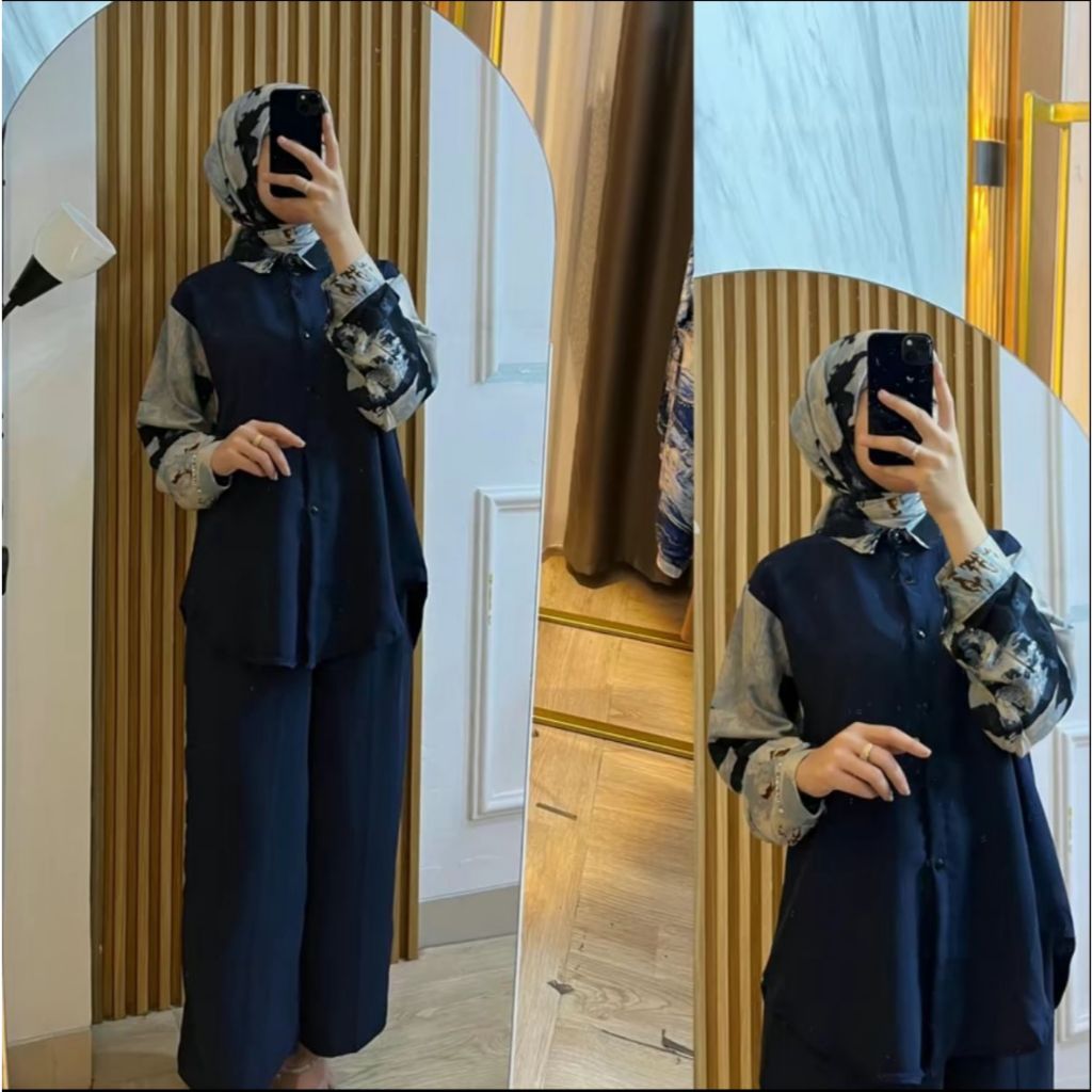Setcel Panjang Busui Friendly Premium Oneset Celana Ibu Ibu Sett Baju Main Terbaru 2026 Setcell Cewe