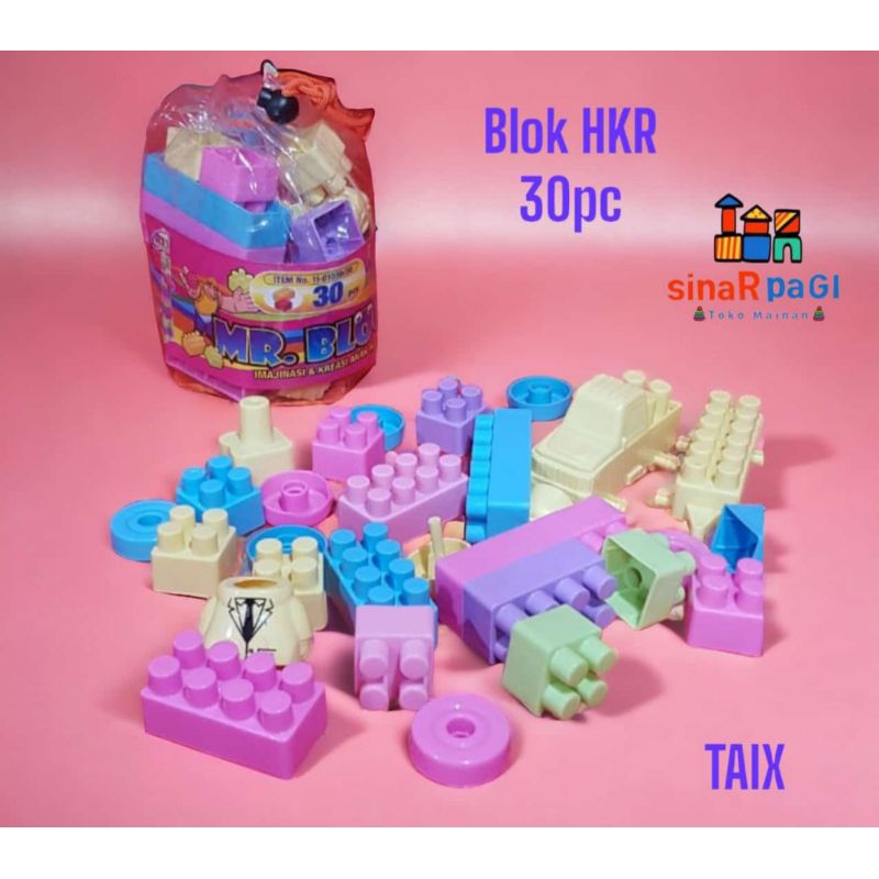 Mainan anak blok 30pcs hkr