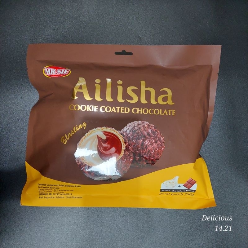 

Ailisha Cookie Coated Chocolate 250g