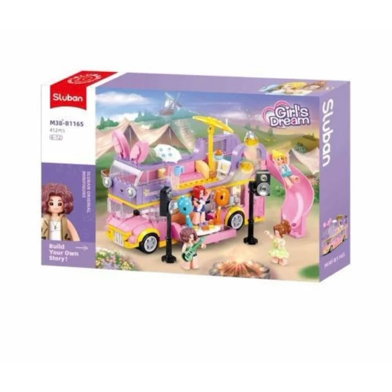 Mainan Anak Toy's Kingdom Sluban Set 412 Pcs Musik Rv Kids Toy Toy's Block Brick Set Mainan Menyusun