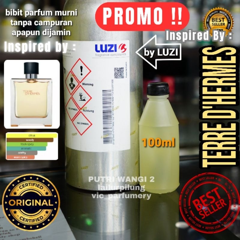 TERRe HERMEz by Luzi 50ml atau 100ML BIBIT PARFUM MURNI ASLI TANPA CAMPURAN APAPUN
