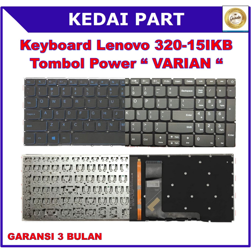 Keyboard Lenovo Ideapad 320-15ikb 330-15ast 330-15ich 330-15igm Power Backlight Backlite Backlit