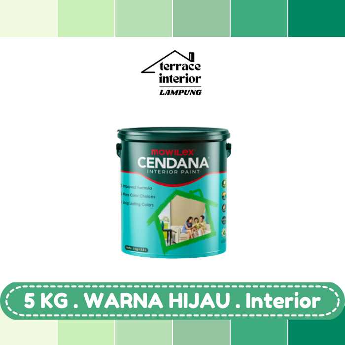 Cat Tembok Mowilex Cendana Interior Warna Hijau 5kg