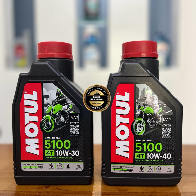 OLI MOTUL 5100 SERIES 1 LT 10W-30 & 10W-40 ORIGINAL ESTER OLI MOTUL MOTOR 4TAK MATIC ESTER TERMURAH